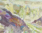 Birches by Michael Paul Rainsford, Oil on canvasboard, offered May 2021
