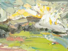 Sunburst by Veronica Gibson, Oil on board, sold May 2021