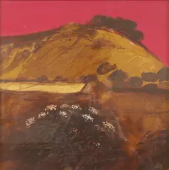 Under the Downs Signed with initials dh by David Humphreys, Acrylic on board, sold May 2021