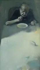 Eating, Dr by György Gordon, Oil on canvas, sold May 2021