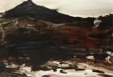Mountainous Landscape Signed Walters by Prudence Walters, Mixed media on paper, sold May 2021