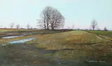 Early Winter by Laurence Roche, Acrylic on paper, sold May 2021