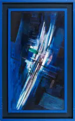 Abstract by Bruce Tippett, 1959, oil on board, sold Nov 2014