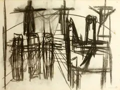 Untitled by Karl Weschke, charcoal, sold Nov 2014