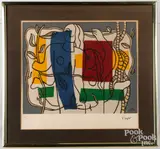 in colors on wove paper by Fernand Léger, 1946, lithograph, sold Apr 2023
