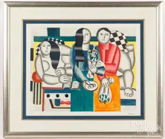 in colors on wove paper by Fernand Léger, 1960, lithograph, sold Apr 2023
