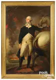 rendition of Gilbert Stuart's iconic George Washington at Dorchester Heights by Jane Stuart, oil on canvas, sold Jan 2023