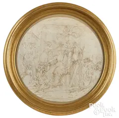 allegorical study by Benjamin West, watercolor, sold Jan 2023