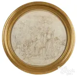 allegorical study by Benjamin West, watercolor, sold Jan 2023