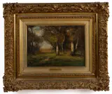 VIRGINIA LANDSCAPE PAINTING by Max Weyl, oil on mahogany panel, sold Jun 2024