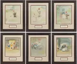 BRER POSSUM ILLUSTRATIONS, LOT OF SIX by Margaret Dashiell, watercolor on paper, sold Jun 2024