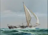 NAUTICAL PAINTING by Will Haddon, acrylic on masonite, sold Jun 2024