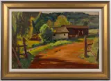 LANDSCAPE PAINTING by Eliot Candee Clark, oil on board, sold Jun 2024