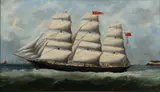 VANCOUVER SCHOONER PAINTING by Édouard Adam, oil on canvas, sold Jun 2024