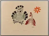 WILL YOU BE MINE? LITHOGRAPH by Agnes Nanogak, lithograph on paper, sold Jun 2024
