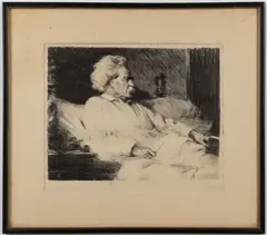 Untitled by Samuel Johnson Woolf, LITHOGRAPH OF MARK TWAIN, sold Jun 2024