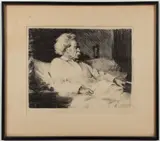 Untitled by Samuel Johnson Woolf, LITHOGRAPH OF MARK TWAIN, sold Jun 2024