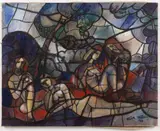 ABSTRACT / MODERNIST PAINTING by Fritz Faiss, oil on canvas, sold Apr 2024