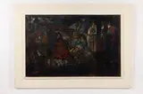 ABSTRACT / MODERNIST PAINTING by Fritz Faiss, oil / encaustic on masonite board, sold Apr 2024