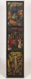 ABSTRACT / MODERNIST PAINTING by Fritz Faiss, oil/encaustic on a white poster/masonite board, sold Apr 2024