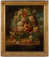 STILL-LIFE PAINTING by Hans Zatzka, oil on canvas, sold Apr 2024
