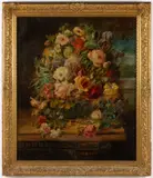 STILL-LIFE PAINTING by Hans Zatzka, oil on canvas, sold Apr 2024