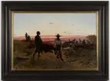BATTLEFIELD SCENE by Francesco Mancini, oil on canvas, sold Apr 2024