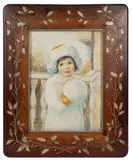 PORTRAIT OF A GIRL by Gari Melchers, watercolor on paper, sold Apr 2024