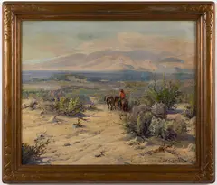 DESERT LANDSCAPE PAINTING by Fred Grayson Sayre, oil on canvas, sold Apr 2024