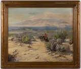 DESERT LANDSCAPE PAINTING by Fred Grayson Sayre, oil on canvas, sold Apr 2024