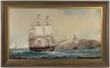 AMERICAN NAUTICAL SCENE by Norman Maffei, oil on board, sold Apr 2024