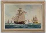 AMERICAN NAUTICAL SCENE by Norman Maffei, oil on board, sold Apr 2024