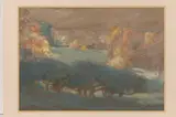 LANDSCAPE PAINTING by George M. Haushalter, pastel on paper, sold Apr 2024