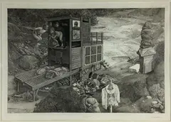 Monuments by David H. Becker, Engraving, sold Nov 2021