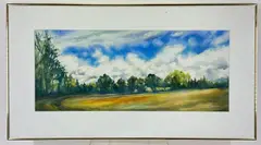 Clearing Sky by Joseph Hoover, Watercolor and pastel, sold Nov 2021