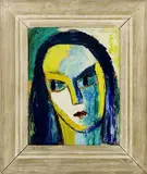 Head of a Woman by Tobias Musicant, Oil on board, sold Nov 2021