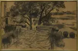 The Patio by Roswell Weidner, Charcoal, sold Nov 2021