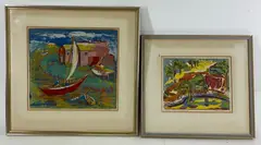Boats by Helen Malta, Mixed media (2), sold Nov 2021