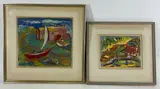 Boats by Helen Malta, Mixed media (2), sold Nov 2021