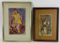 Seated Girl by Helen Malta, Mixed media (2), sold Nov 2021