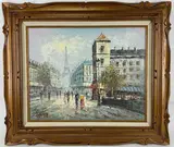 Untitled by Caroline C. Burnett, Oil on board, sold Dec 2021