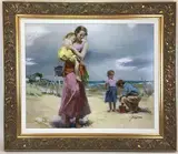Youthful Pleasures by Giuseppe Dangelico Pino, Giclee on canvas and titled "Youthful Pleasures", sold Dec 2021