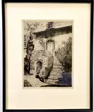 My Doorway on Tradd Street by Alfred Heber Hutty, Etching, sold Dec 2021