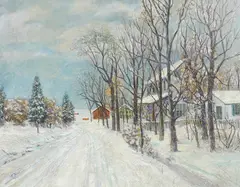 First Snow by Walter Emerson Baum, Oil on canvas, sold Dec 2021