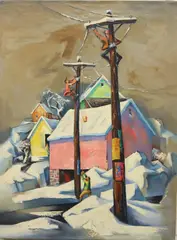 Clear and Cold by Richard Rogers, Oil on canvas, sold Dec 2021