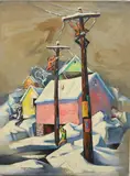 Clear and Cold by Richard Rogers, Oil on canvas, sold Dec 2021