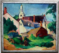 The Rockport Church by Mary Bean, Oil on canvas, sold Dec 2021