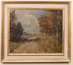 Untitled by William Langson Lathrop, Oil on board, sold Dec 2021