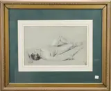 Untitled by Charles Landseer, Graphite and crayon, sold Dec 2021
