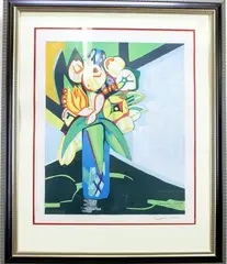 Peonaes & Tulips by Françoise Gilot, Lithograph, sold Dec 2021